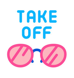 Take Off Glasses Icon Outline