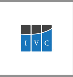 Ivc Letter Logo Design On White Background