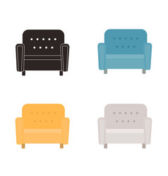 Set Of Soft Chairs In Different Colors