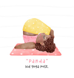 Cute Playful Kid Doing Yoga Panda Or Plow Pose