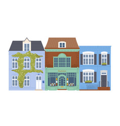 Cute Urban Buildings Set