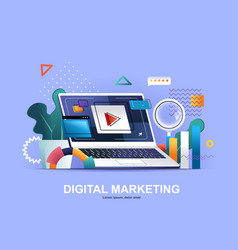 Digital Marketing Flat Concept With Gradients