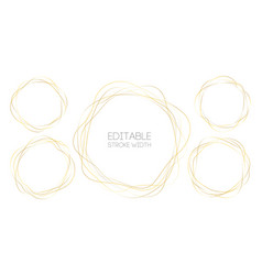 Gold 3d Circle Frame Yellow Metal Ring