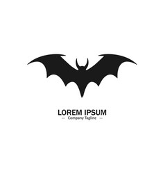 Logo Of A Bat Icon Silhouette Design On White