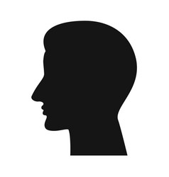 Man Side Profile Human Head Silhouettes Isolated