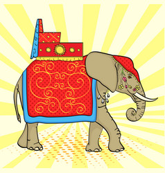 Pop Art Background Elephant In India A Sacred