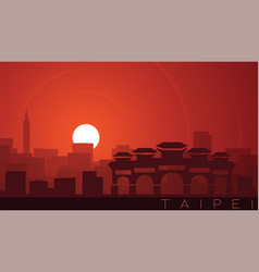 Taipei Low Sun Skyline Scene