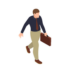 Walking Businessman Isometric Composition