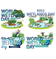 A Set Of World Wetlands Day Logo Design