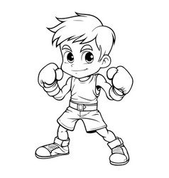 Cute Little Boy With Boxing Gloves