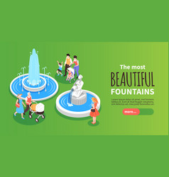 Isometric Fountain Composition