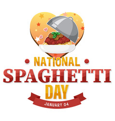 National Spaghetti Day Banner Design