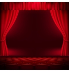 Red Curtain Template Eps 10