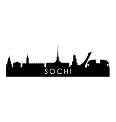 Sochi Skyline Silhouette Black City Design