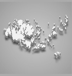 3d Isometric Map Aland Is A Region Finland