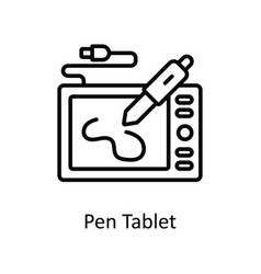 Pen Tablet Outline Icon Design