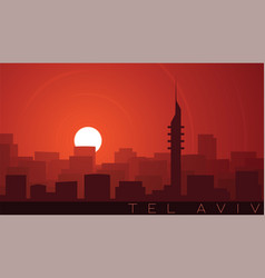 Tel Aviv Low Sun Skyline Scene