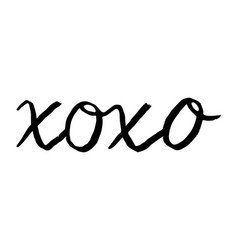 Xoxo Phrase Hand Drawn Brush Ink Lettering Design