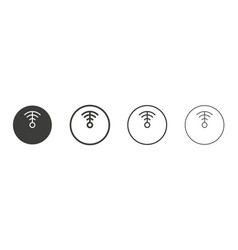 Radar Detection Icon Set On White Background