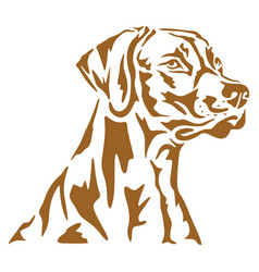 Rhodesian Ridgeback Dog Face Printable Stencil Art