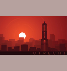 Utrecht Low Sun Skyline Scene