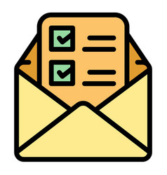 Voting Checklist Icon Flat