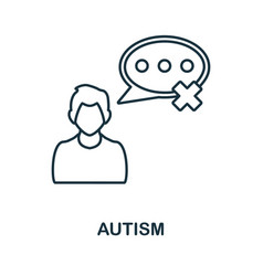 Autism Icon Line Element From Psychotherapy