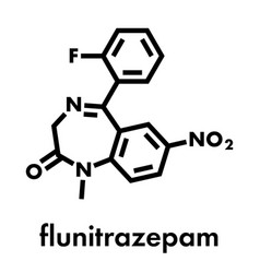 Flunitrazepam Hypnotic Drug Molecule Skeletal