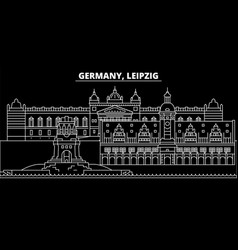 Leipzig Silhouette Skyline Germany