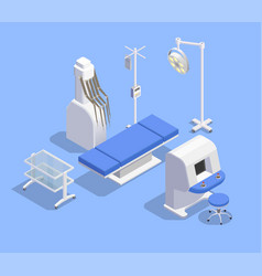 Surgical Table Isometric Composition