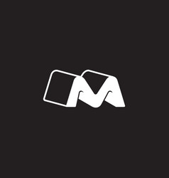 Letter M 3d Tunnel Shape Symbol Logo