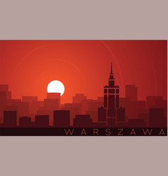 Warsaw Low Sun Skyline Scene