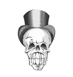 Widely Smiling Skull In Top Hat Icon