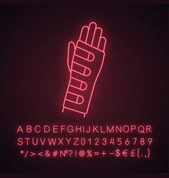 Wrist Brace Neon Light Icon