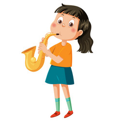 A Girl Playing Saxophone