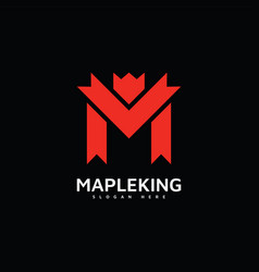 M Latter Maple Leaf Logo