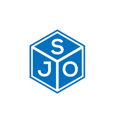 Sjo Letter Logo Design On Black Background