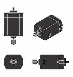 Dc Motor Colored Black Fill