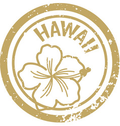 Hawaii Round Stamp