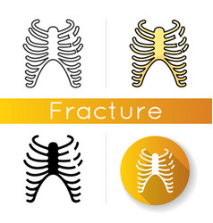 Rib Fracture Icon Chest Injury Broken Bones