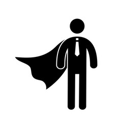 Superhero Business Pictogram Man Icon Set