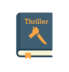 Thriller Book Icon Flat Isolated