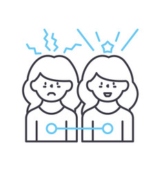 Borderline Personality Disorder Line Icon Outline