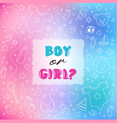 Gender Reveal Party Boy Or Girl Pink And Blue