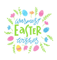 Trendy Hand Lettering Warmest Easter Wishes