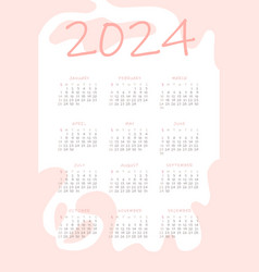 2024 Calendar With Delicate Minimalist Design