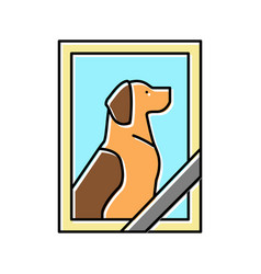 Dead Dog Pet Photo Color Icon