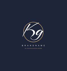 Initial Letter Kg Logo Monogram Feminine Style