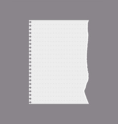 Ripped Notebook Piece Of Paper With Dots