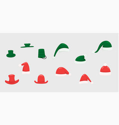 Christmas Santa Hats Set For Photo Prop Box